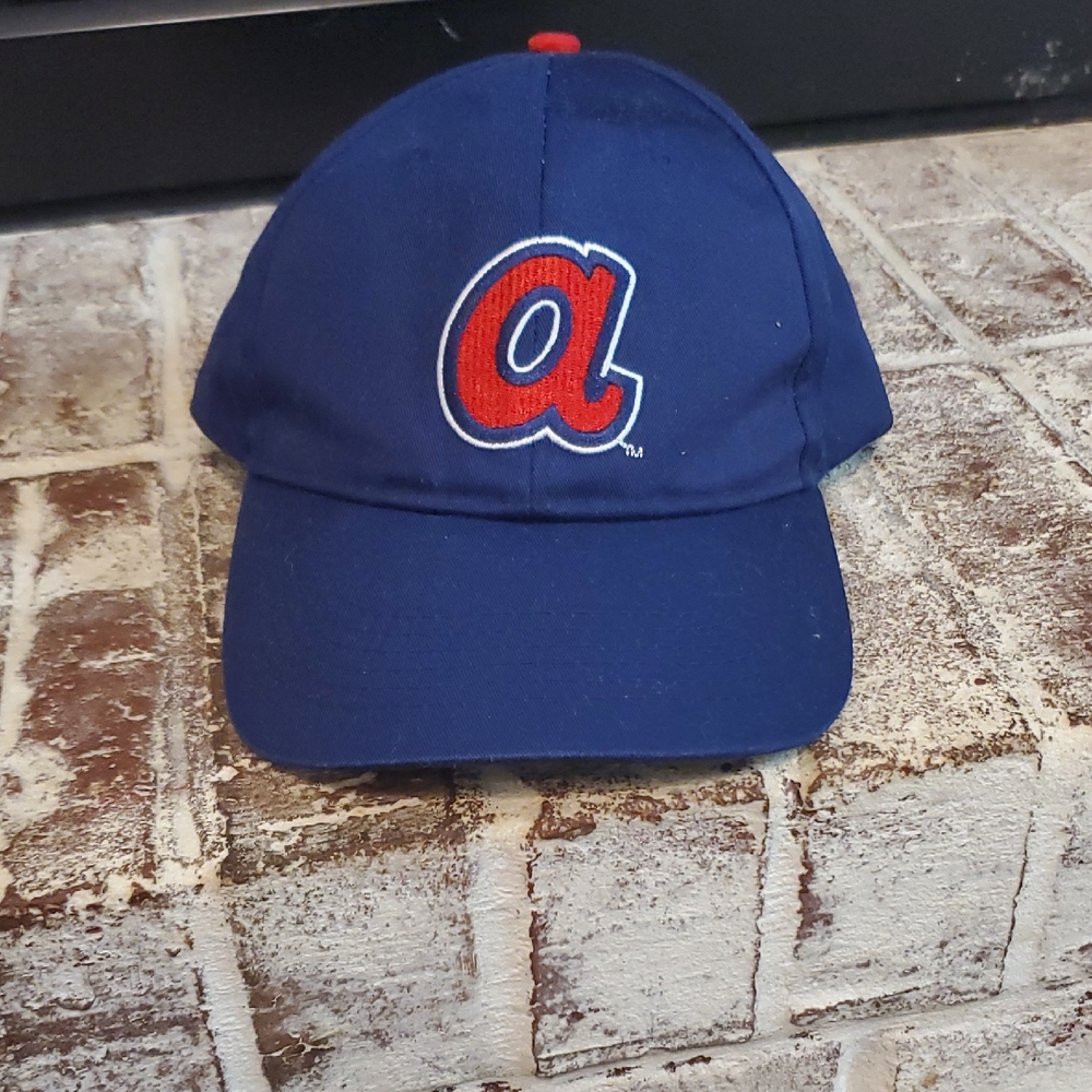 Blue Baseball Cap with Red Logo ATLANTA BRAVES